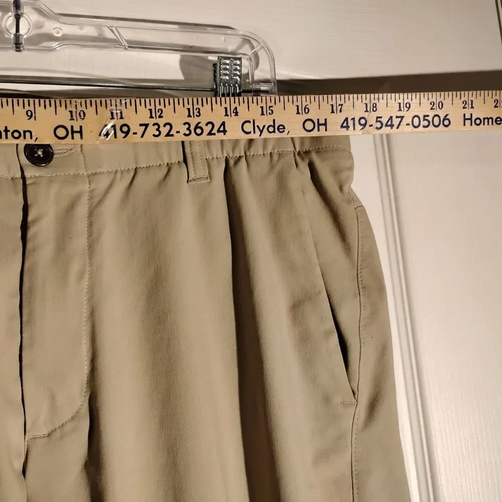 Under Armour pants mens 36x30 beige khaki flat front golf straight leg relaxed - Picture 4 of 10